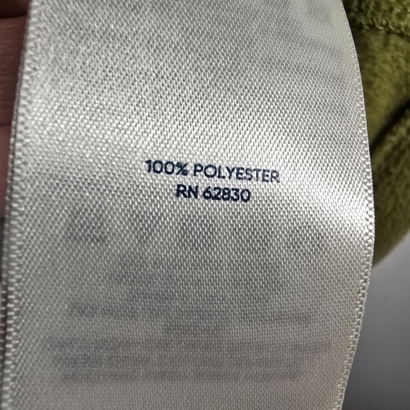 Lands' End Unisex AppleGreen LongSleeve Quarter-Zip Fleece Pullover Size M 38-40 - Picture 10 of 11